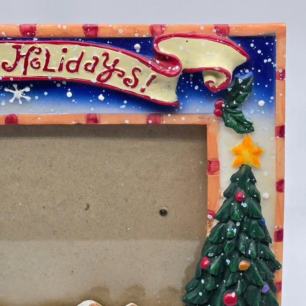 Santa Claus Holidays 3D Christmas Photo Frame 4x6 Tabletop Decor Grannycore